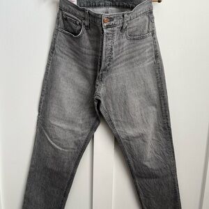 GAP Women’s Cheeky Straight High Rise Grey Jeans 12